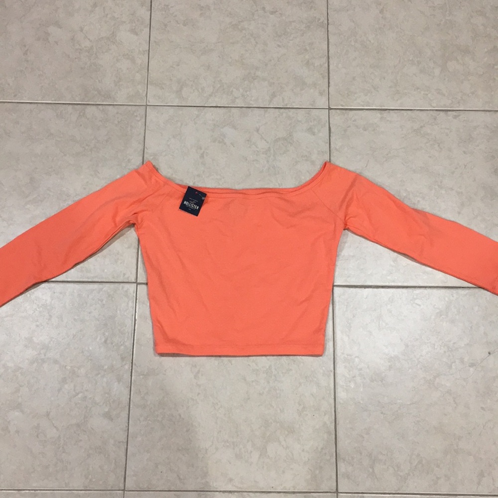 Coral Hollister Crop Top